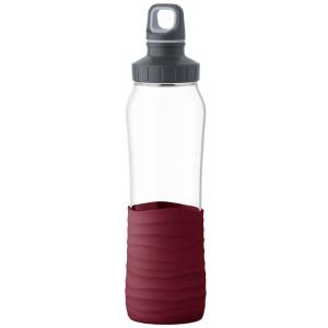 Glas-Trinflasche Drink2Go, 0, 7 Liter, weinrot emsa N3100700 (4009049540443)