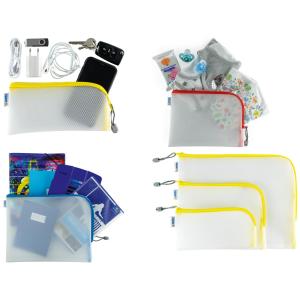 Reißverschlusstasche 'Mesh Bags', DIN A5, gelb HERMA 20011 (4008705200110)