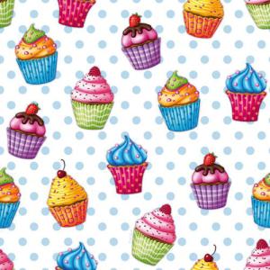 Motiv-Servietten 'Cupcakes', 330 x 330 mm PAPSTAR 82736 (4002911827369)