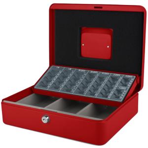 Geldkassette mit Zähleinsatz, rot, 1 Tragegriff pavo 8008742 (8717448008742)