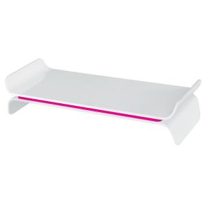 Monitorständer Ergo WOW, aus Kunststoff, weiß/ pink LEITZ 6504-00-23 (4002432120192)