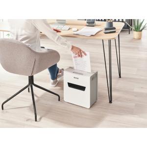 Leitz Iq 4m Protect Premium Aktenvernichter Mit Partikelschnitt P-5, 2 X 15 Mm, Bis 4 Blatt, Weiß 80940000 (400243212719