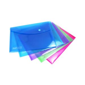 Dokumententasche, DIN A5, PP, farbig sortiert RAPESCO 0689 (5018505170161)