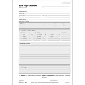 Vordruck 'Bau-Tagesbericht', Block, DIN A4 RNK Verlag 1306 (4002871130608)