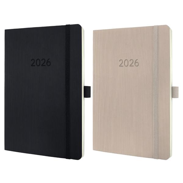 Buchkalender Conceptum 2026, ca. DIN A5, grau sigel C2636 (4004360772245)