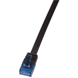 LogiLink U/ UTP Flach-Patchkabel, Kat. 5e, 0, 25 m, schwarz CP0132B (4052792027587)