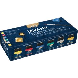 Textilfarbe JAVANA 'Metallic', Creativset 6 x 20 ml KREUL 92400 (4000798924003)