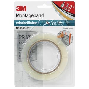 Scotch Montageband 'wiederlösbar', 19 mmx5 m, transparent 3M DT-8899-0019-7 (4046719806034)
