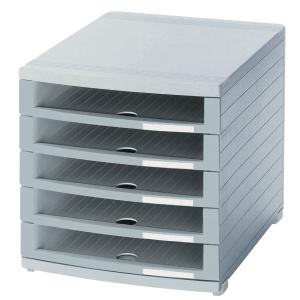 Schubladenbox CONTUR A4 B4 C4, 5 geschlossene Schubladen dunkelgrau HAN 1505-191 (4012473150553)