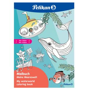 Malbuch 'Meine Meereswelt', DIN A4, inkl. Sticker Pelikan 300002268 (4012700102010)