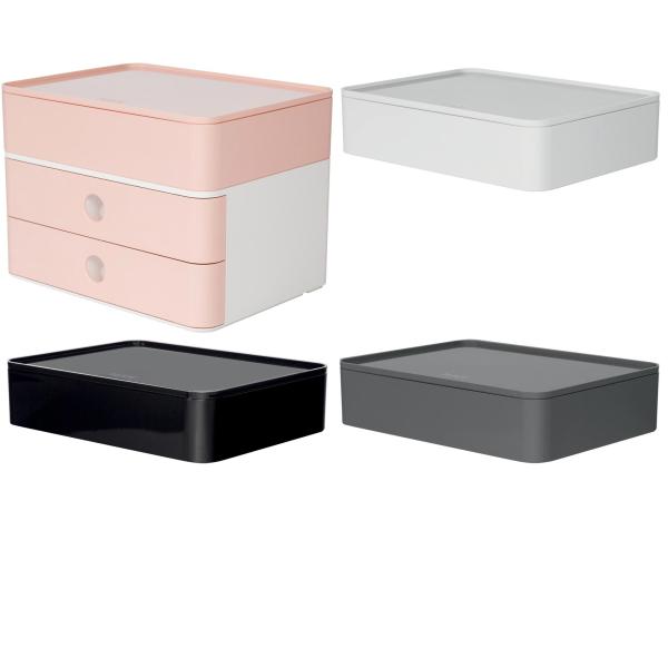 SMART-ORGANIZER ALLISON Utensilienbox mit Innenschale und Deckel dark grey granite grey HAN 1110-19 (4012473111042)