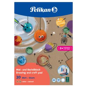 Zeichen- und Bastelblock C4/ 20 Natur, DIN A4 Pelikan 300002285 (4012700102362)