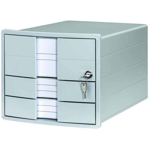 Schubladenbox IMPULS, 3 Schübe, mit Schloss, lichtgrau HAN 1018-11 (4012473100954)