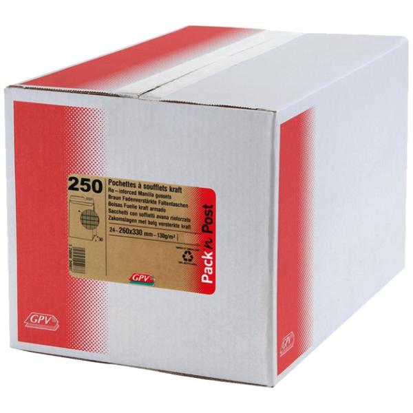 Faltenversandtaschen B5, 176 x 250 mm, ohne Fenster GPV 4914 (3250650049141)