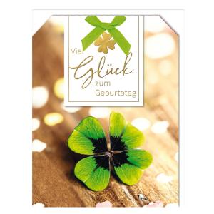 Geburtstagskarte 'Kleines Kleeblatt' SUSY CARD 40055022 (4050498334220)