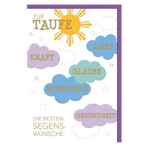 Taufkarte 'Wolkenglückwünsche' SUSY CARD 40055732 (4050498336248)
