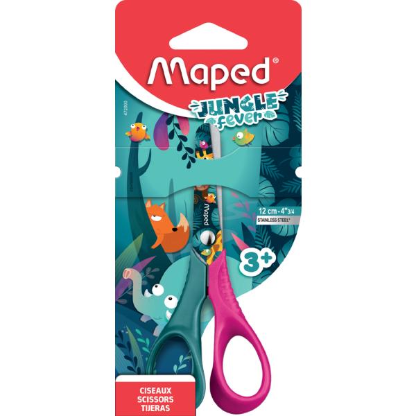 Bastelschere JUNGLE fever VIVO, 120 mm, farbig sortiert Maped 472000 (3154144720007)