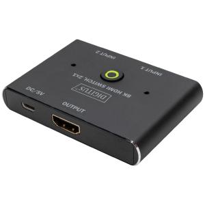 8K HDMI Switch, 2x1, schwarz DIGITUS DS-45341 (4016032483663)