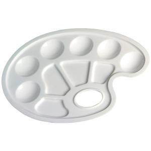 Farbmisch-Palette, aus Kunststoff, oval, weiß herlitz 300010391 (4008118643030)