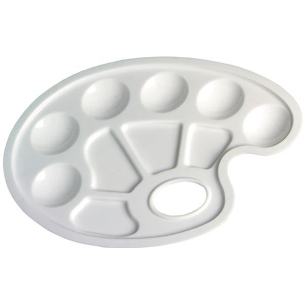 Farbmisch-Palette, aus Kunststoff, oval, weiß herlitz 300010391 (4008118643030)