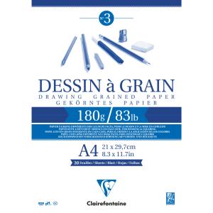 Zeichenpapierblock 'a Grain', DIN A3 Clairefontaine 96622C (3329680966220)