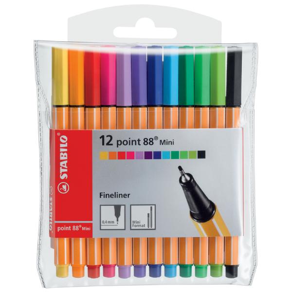 Fineliner point 88 Mini, 18er Kunststoffetui STABILO 688/18-2 (4006381460576)