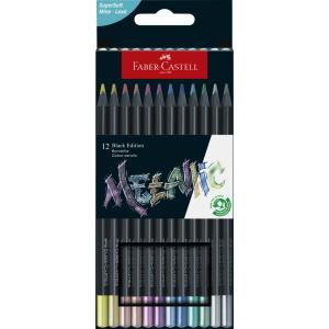 FABER-CASTELL Dreikant-Buntstifte Black Edition, 12er Etui Faber-Castell 116415 (4005401164159)