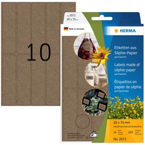 Vielzweck-Etiketten Silphie, 25 x 40 mm, naturbraun HERMA 2073 (4008705020732)