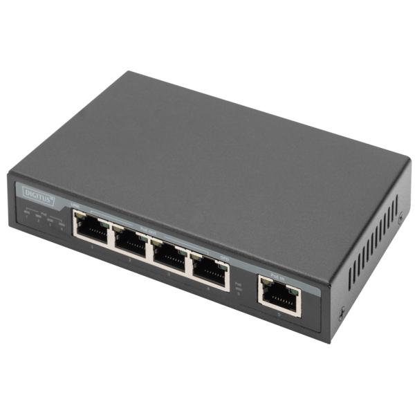 Gigabit 4PPoE Indoor Extender, 4-Port, 802.3at, 60 W DIGITUS DN-95128-1 (4016032486121)
