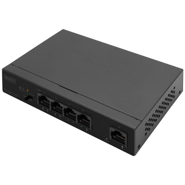 Gigabit Ethernet PoE Switch 4-Port + 1 Port Uplink DIGITUS DN-95330-1 (4016032484974)