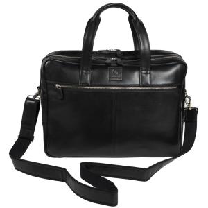Notebook-Umhängetasche EXACTIVE, Leder, schwarz EXACOMPTA 17537E (3130630175377)