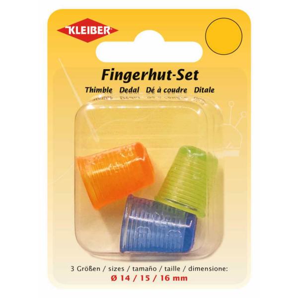 Fingerhut, farbig sortiert, 3er Set KLEIBER 70010 (4009691700103)