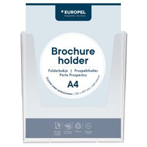 Wand-Prospekthalter, A5 hoch, 1 Fach, glasklar EUROPEL 350076 (8713931500762)