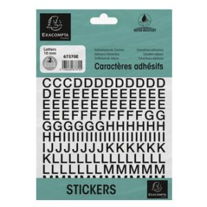 Selbstklebebuchstaben A-Z, 40 mm, schwarz EXACOMPTA 67384E (3130630673842)