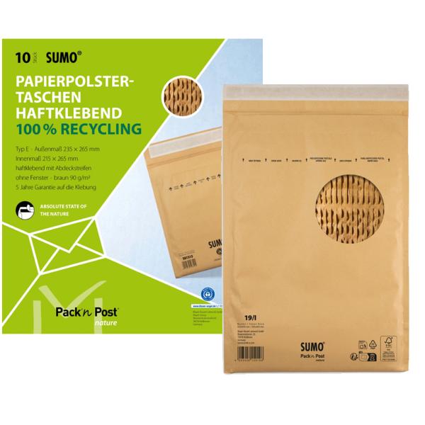 MAILmedia Papierpolster-Versandtasche, Typ E, braun SUMO 30134008 (4003928007287)
