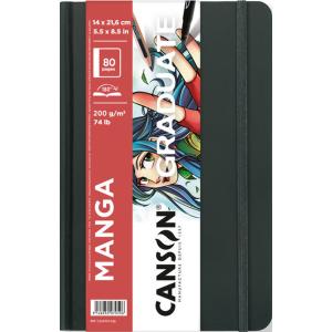 Skizzenbuch GRADUATE Manga, 140 x 216 mm, schwarz CANSON C31200L035 (3148950079596)