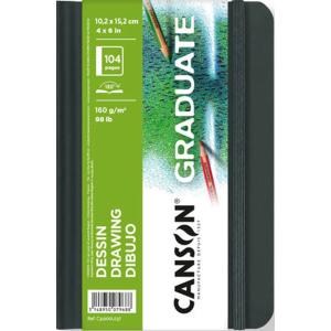 Skizzenbuch GRADUATE DRAWING, 102 x 152 mm, schwarz CANSON C31200L037 (3148950079688)