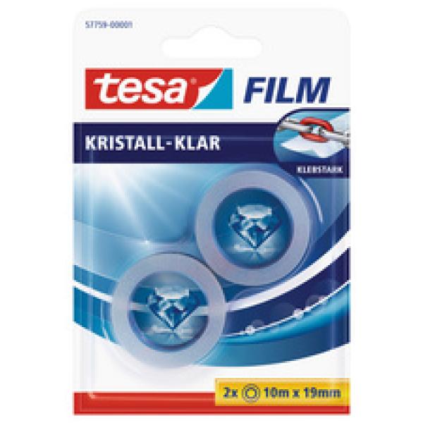 Film kristall-klar, 2 Rollen, Blister, 19 mm x 10 m tesa 57759-0001-01 (4042448036285)