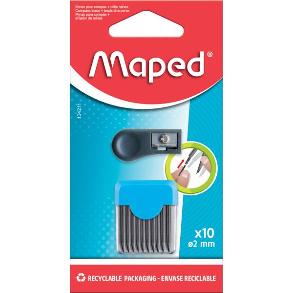 Ersatz-Zirkelminen + Minen-Anspitzer, Blister Maped 134211 (3154141342110)