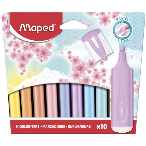 HELIT Maped Textmarker FLUO PEPS NEW PASTELL 4 Stück (3154147425107)