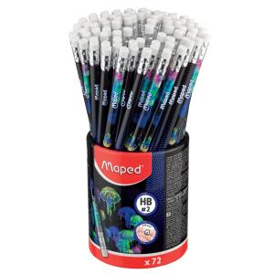 Bleistift DEEPSEA PARADISE, mit Radierer, HB, 72er Maped 851810 (3154148518105)