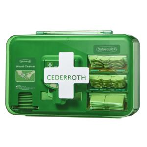 Pflasterspender medium gefüllt mit 40 Textilpflaster grün CEDERROTH REF51011006 (7310800015979)