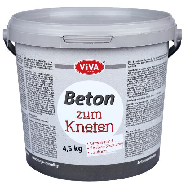 ViVA DECOR Beton zum Kneten, 4, 5 kg Eimer Viva Decor 940500099VE01 (4042972130527)