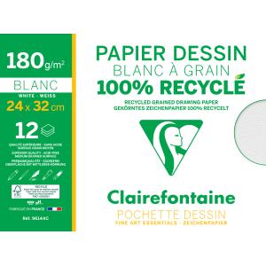 Zeichenpapier Recycling 'Blanc a Grain' Clairefontaine 96144C (3329680961447)
