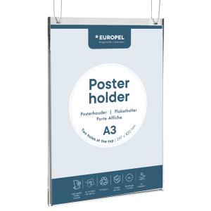Plakathalter, DIN A4 hoch, transparent EUROPEL 350010 (8713931500106)
