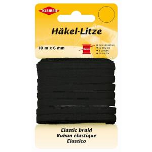 Häkel-Litze, 6 mm x 10 m, schwarz KLEIBER 71085 (4009691710850)