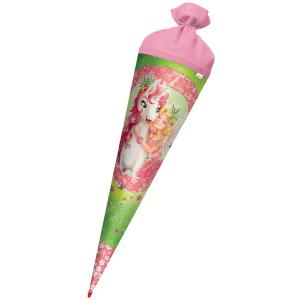 Schultüte 'Einhornglück', rund, 700 mm, mit Effekt ROTH 677484 (4028279490700)