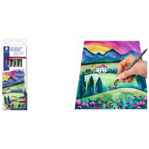 Doppel-Fasermaler 'Europa', 6er Kartonetui STAEDTLER 3001 C6-1 (4007817439135)