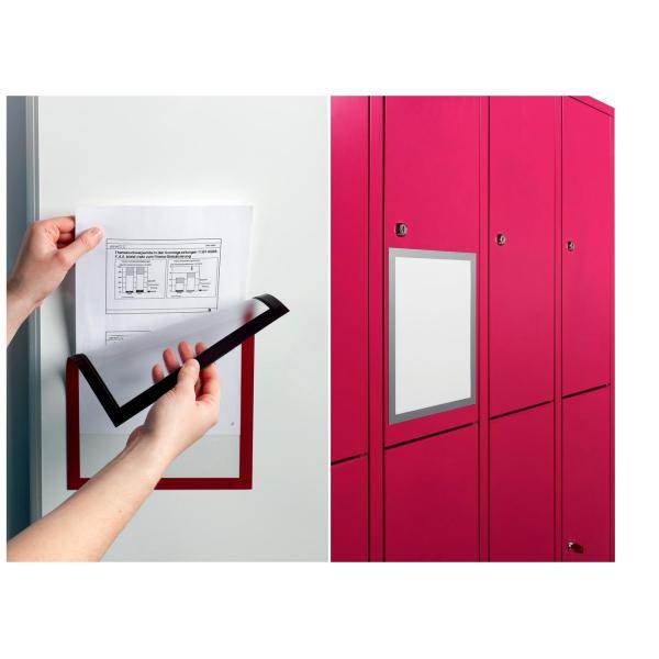 Info-Rahmen DURAFRAME MAGNETIC A4, 236x323 mm rot 5er Pack DURABLE 4869 03 (4005546405674)