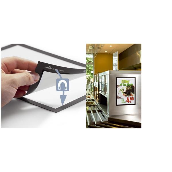 Durable Magnetrahmen Selbstklebend Duraframe Schwarz A3, 2 St. 487301 (4005546404899)